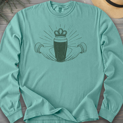 Claddagh Irish Beer Comfort Colors 6014 Long Sleeve
