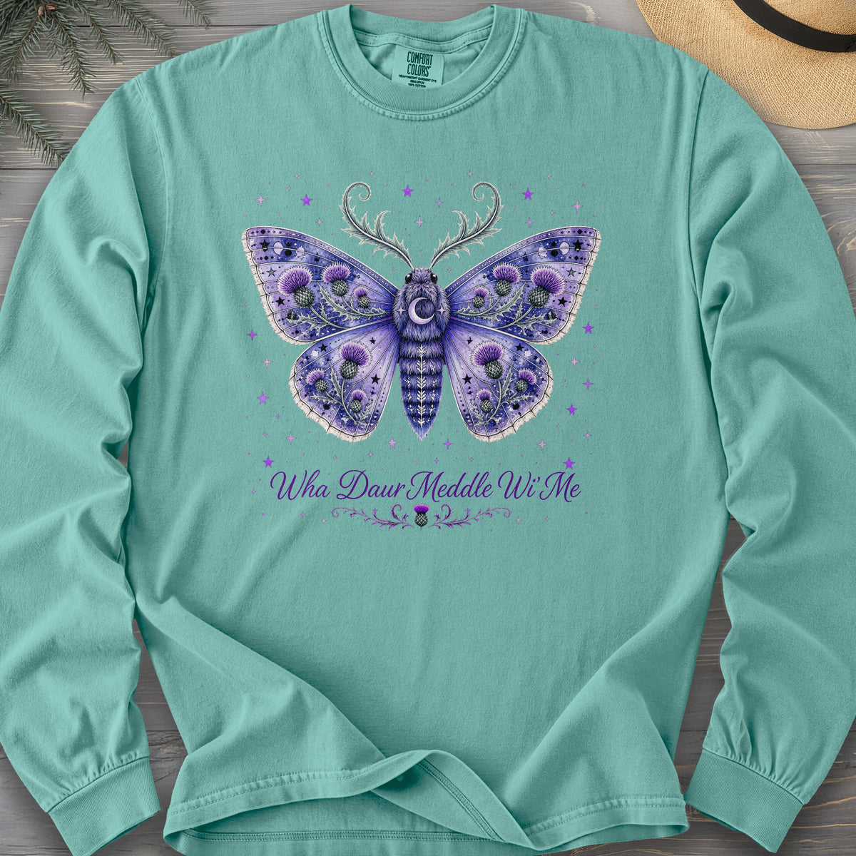 Wha Daur Meddle Wi' Me Comfort Colors 6014 Long Sleeve