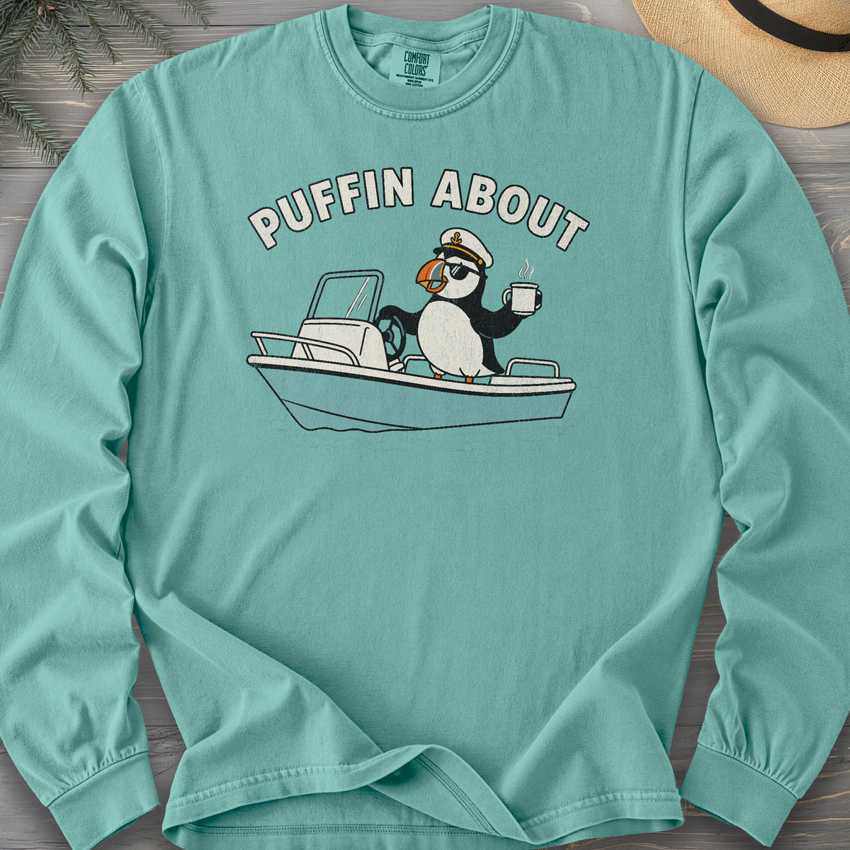 Puffin About Boat Comfort Colors 6014 Long Sleeve