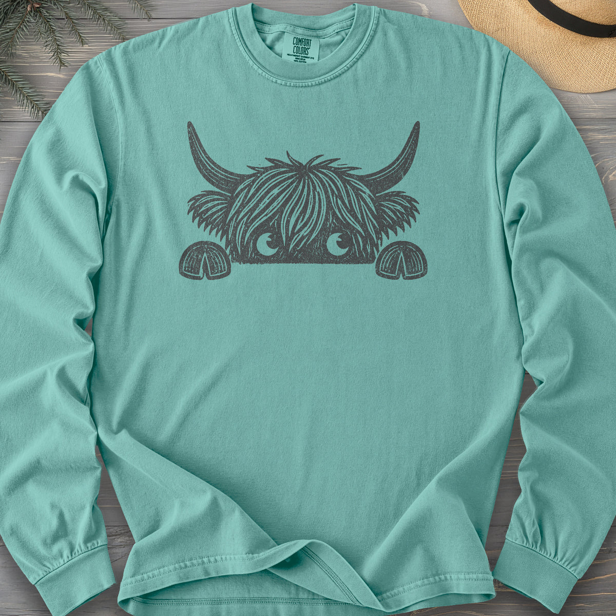 Peeking Coo Comfort Colors 6014 Long Sleeve