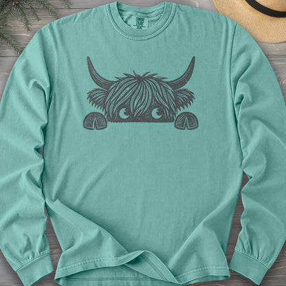 Peeking Coo Comfort Colors 6014 Long Sleeve