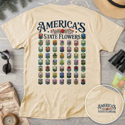 America's State Flowers Comfort Colors T-Shirt