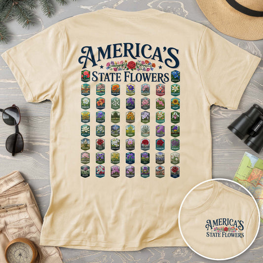 America's State Flowers Comfort Colors T-Shirt