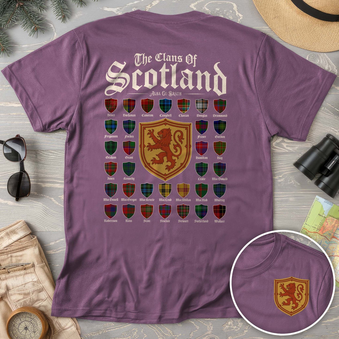Clans of Scotland "Tartans"Front/Back Print Comfort Colors T-Shirt