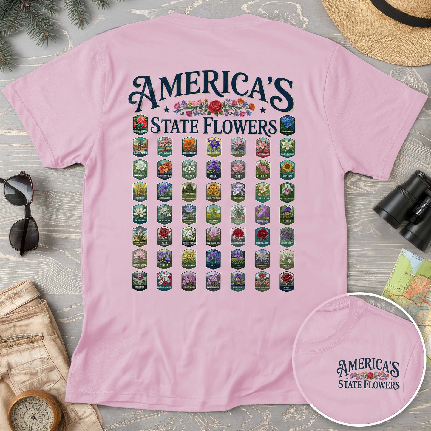 America's State Flowers Comfort Colors T-Shirt