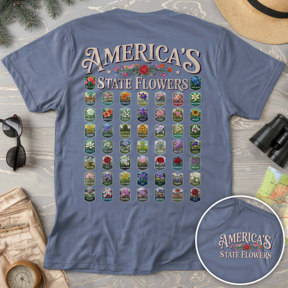 America's State Flowers Comfort Colors T-Shirt