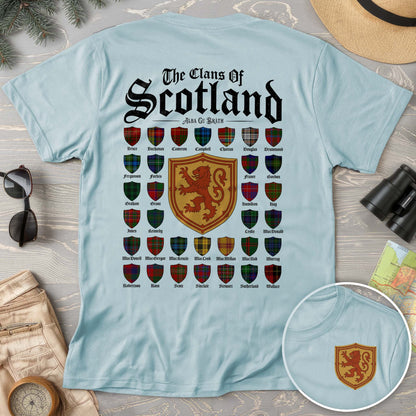 Clans of Scotland "Tartans"Front/Back Print Comfort Colors T-Shirt