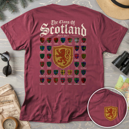 Clans of Scotland "Tartans"Front/Back Print Comfort Colors T-Shirt