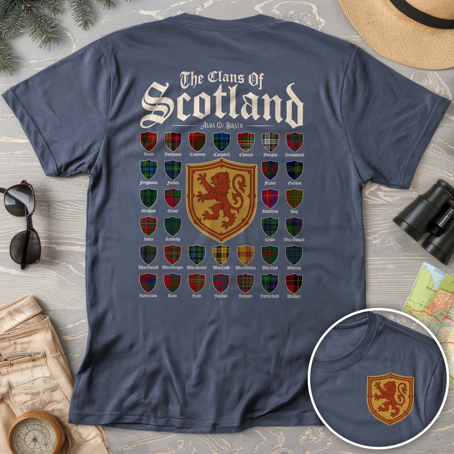 Clans of Scotland "Tartans"Front/Back Print Comfort Colors T-Shirt