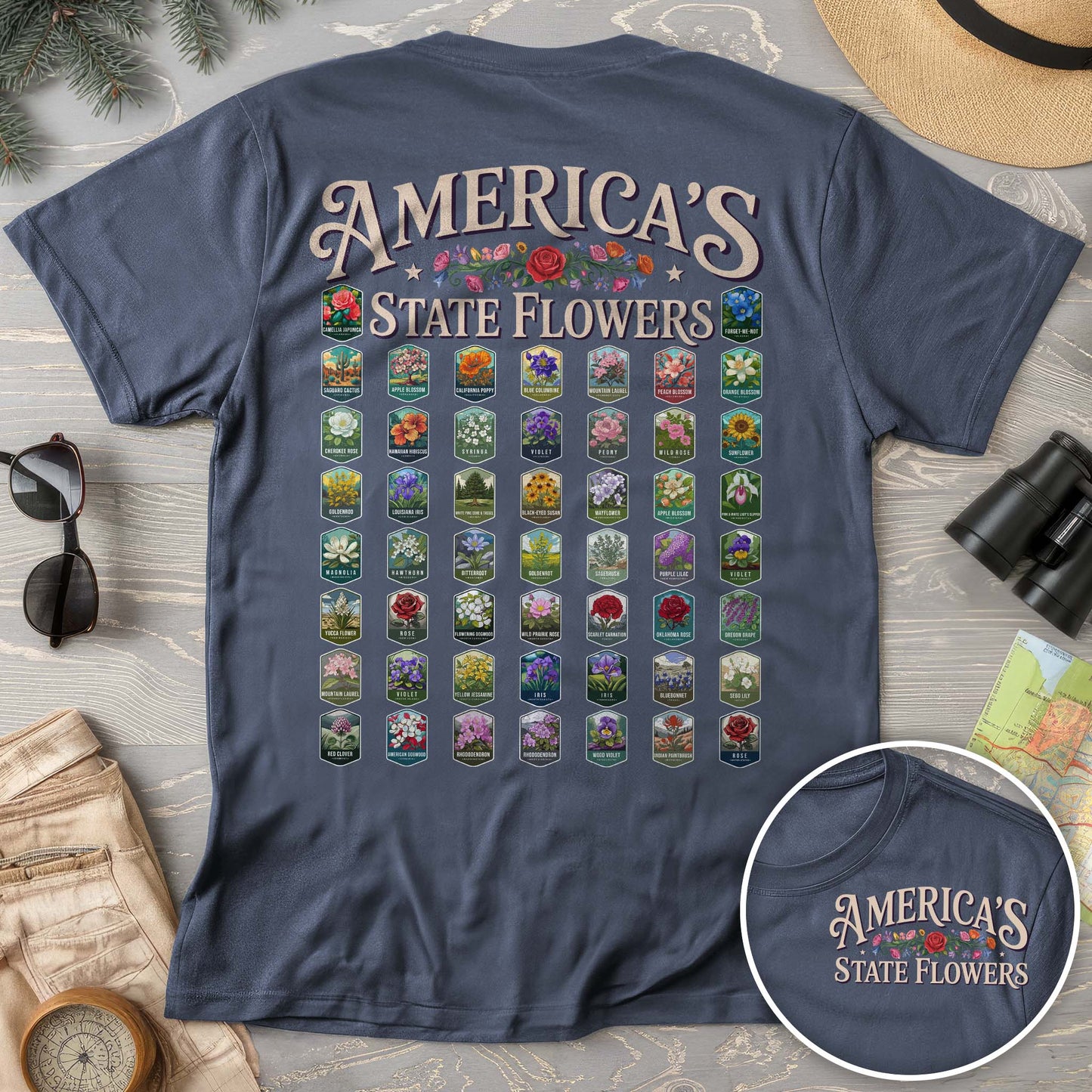 America's State Flowers Comfort Colors T-Shirt