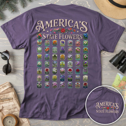 America's State Flowers Comfort Colors T-Shirt