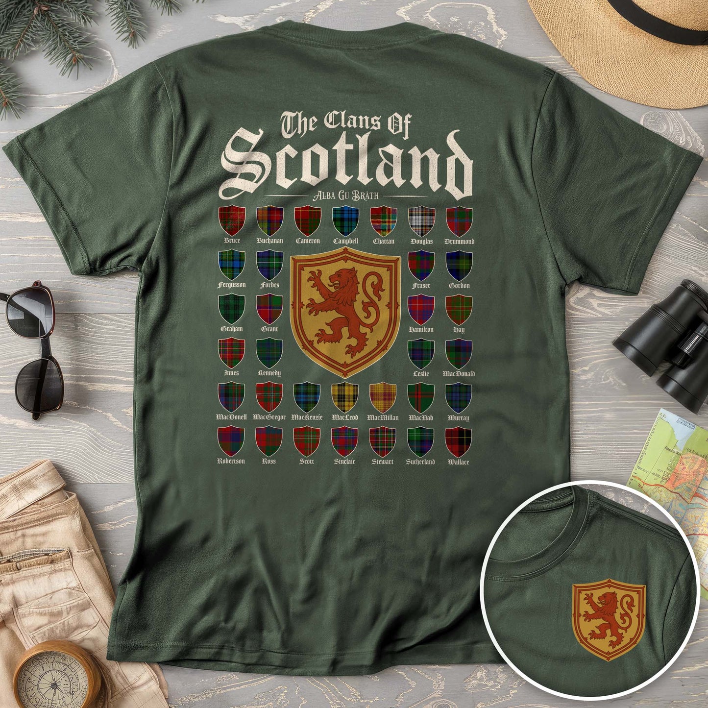 Clans of Scotland "Tartans"Front/Back Print Comfort Colors T-Shirt