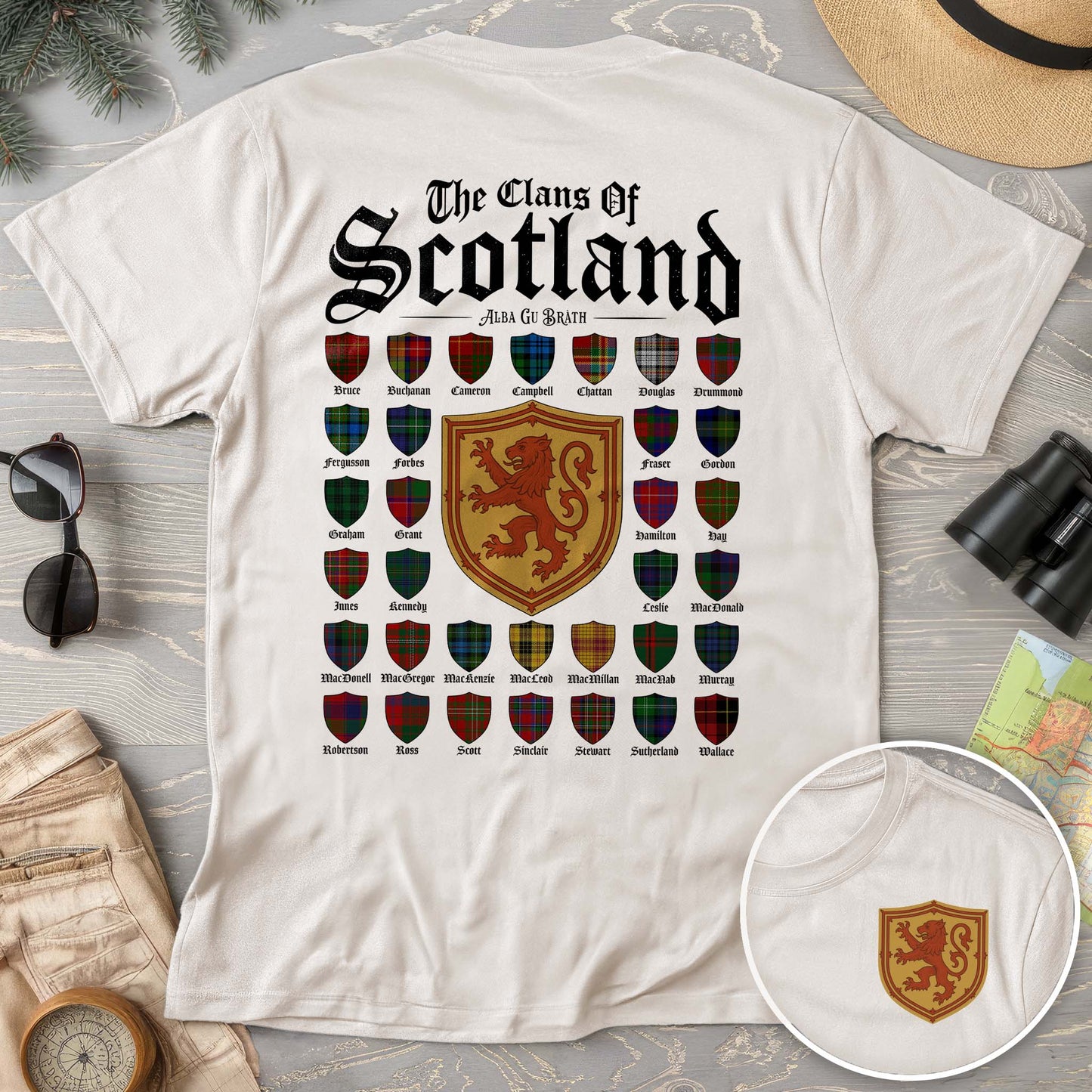 Clans of Scotland "Tartans"Front/Back Print Comfort Colors T-Shirt