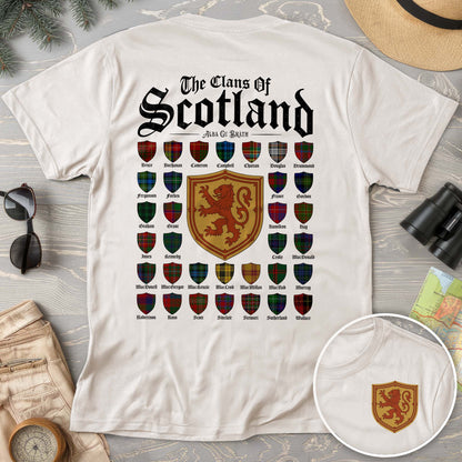 Clans of Scotland "Tartans"Front/Back Print Comfort Colors T-Shirt