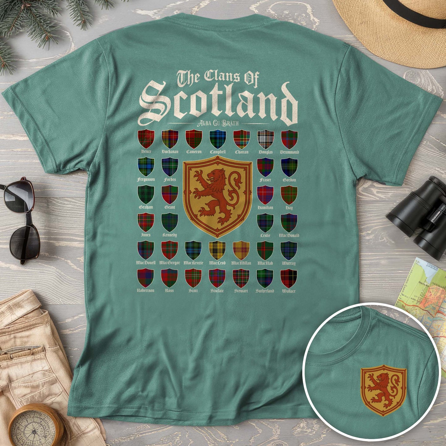 Clans of Scotland "Tartans"Front/Back Print Comfort Colors T-Shirt