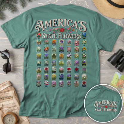 America's State Flowers Comfort Colors T-Shirt