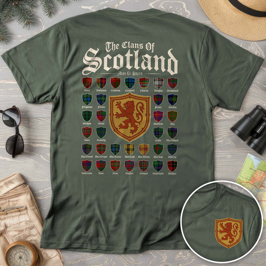 Clans of Scotland "Tartans"Front/Back Print Comfort Colors T-Shirt