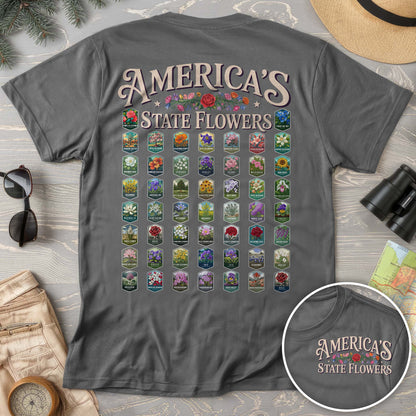 America's State Flowers Comfort Colors T-Shirt