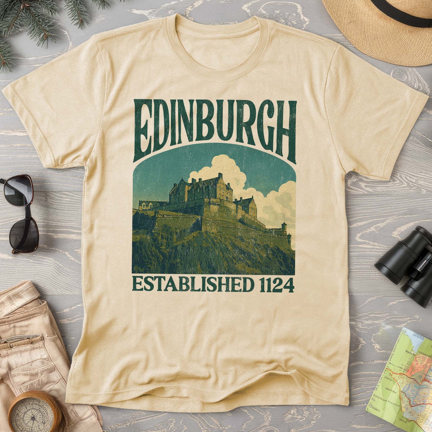 Edinburgh Scotland "Big and Bold" Comfort Colors T-Shirt