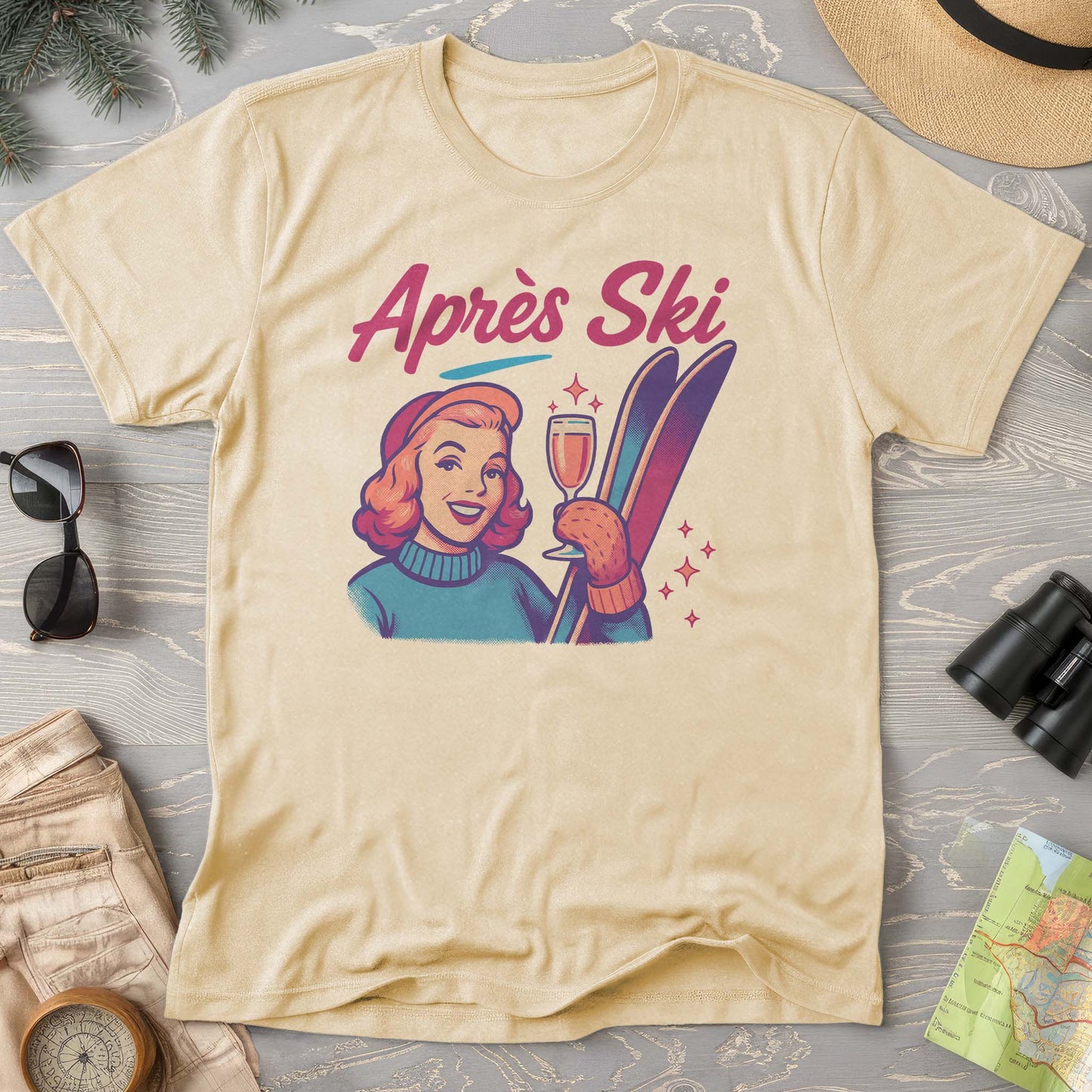 Apres Ski Retro 1950's Comfort Colors T-Shirt