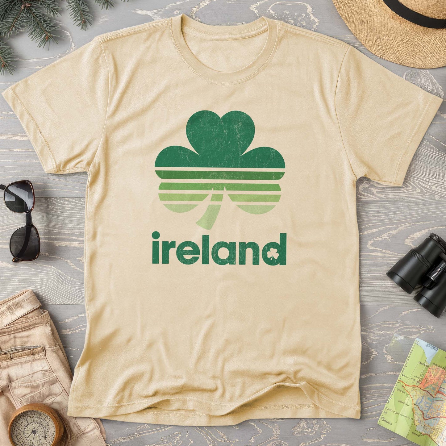 Ireland Retro Shamrock Comfort Colors T-Shirt