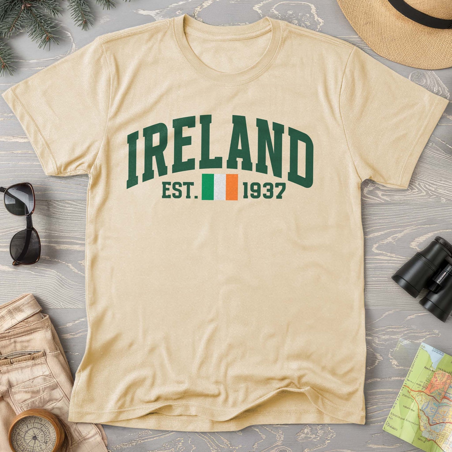 Ireland Varsity Flag Comfort Colors T-Shirt