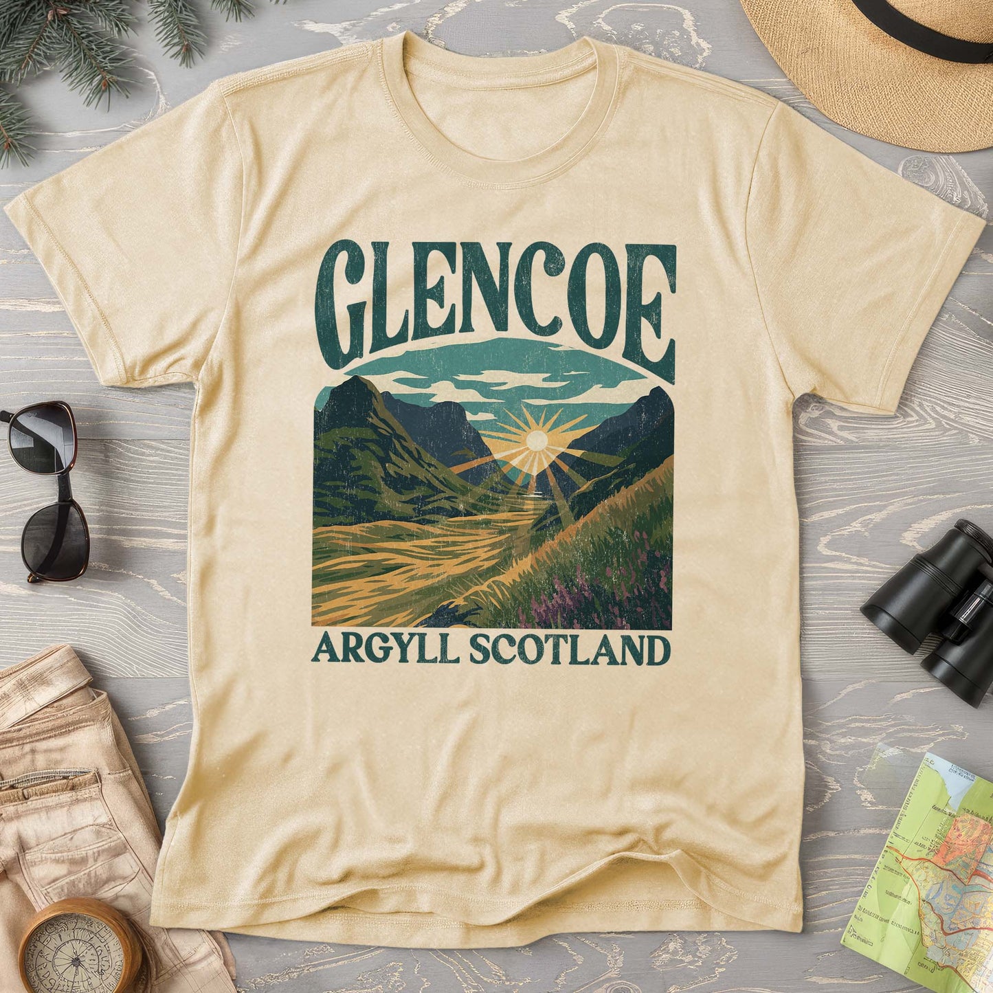 Glencoe Scotland "Big & Bold" Comfort Colors T-Shirt