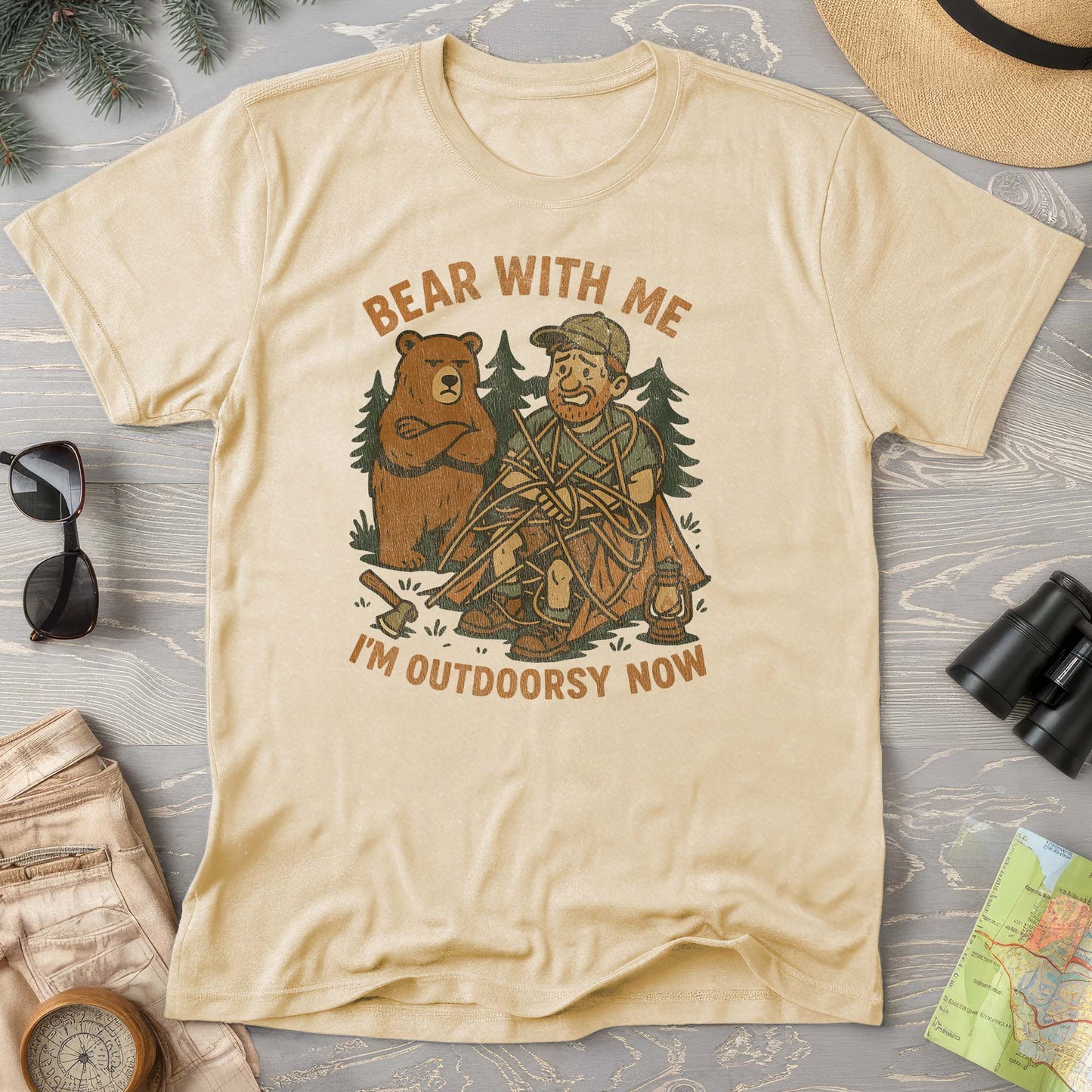 Men's "Bear With Me" Outdoorsy Comfort Colors T-Shirt