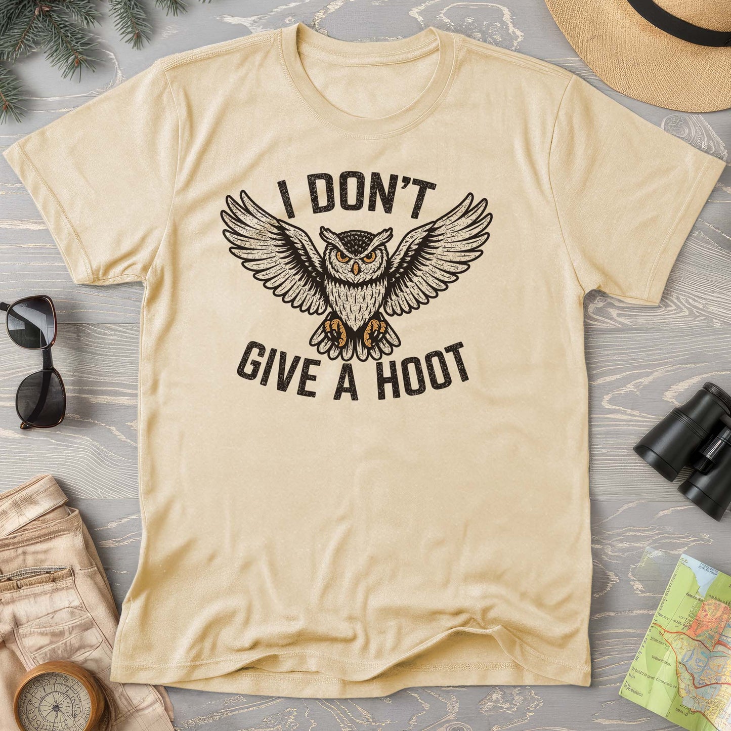 I Don't Give a Hoot "Vintage Owl" Comfort Colors