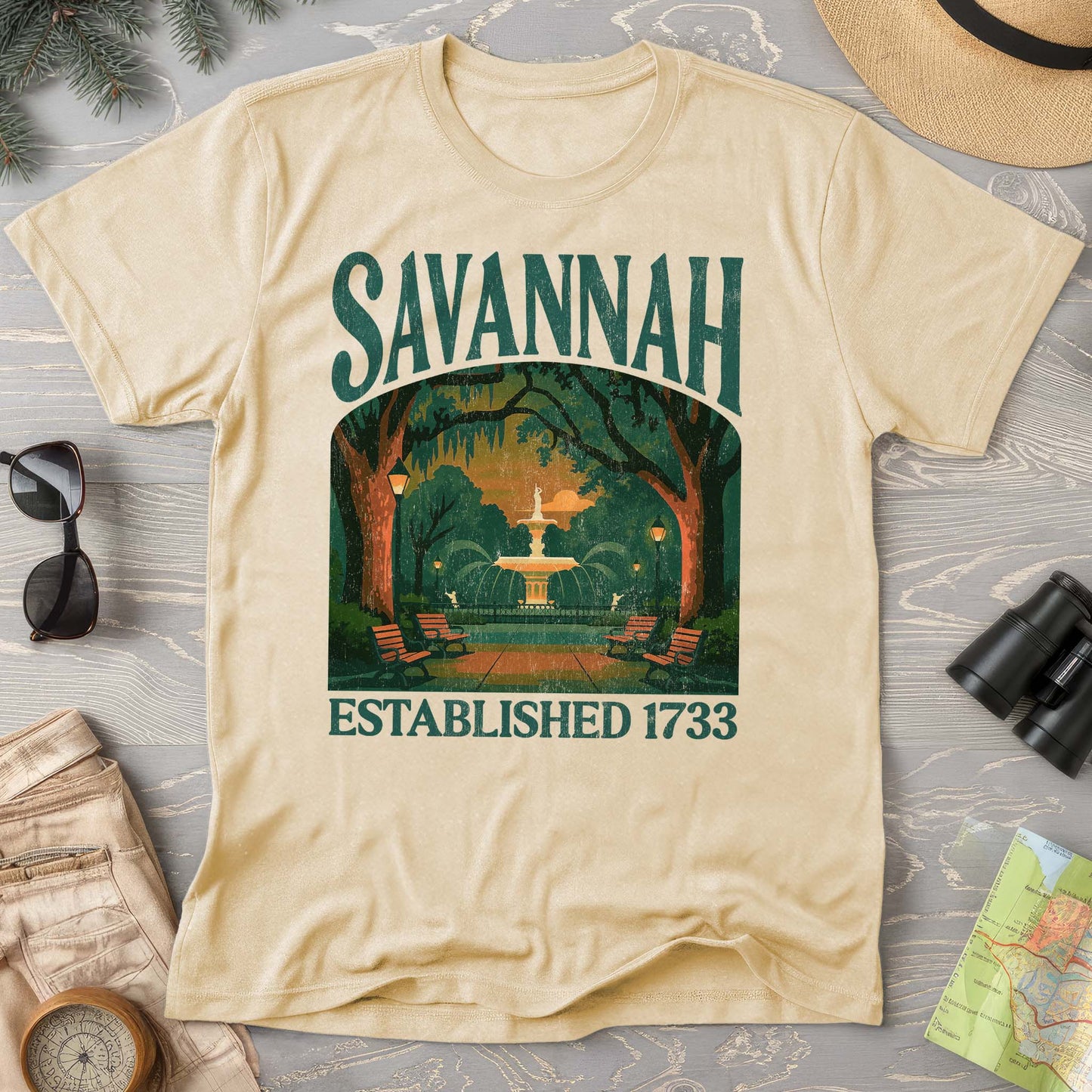 Savannah Georgia "Big and Bold" Comfort Colors T-Shirt
