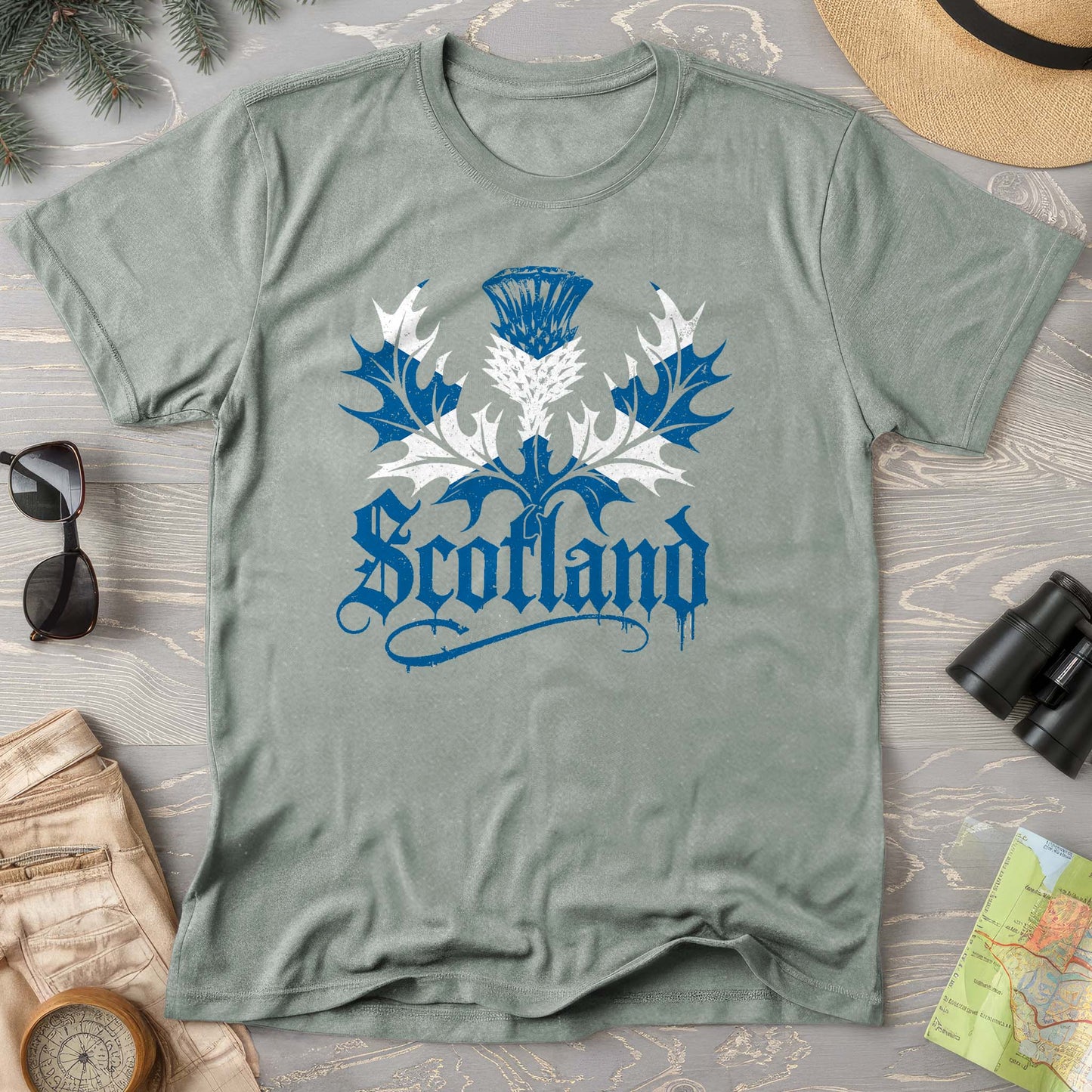 Scotland Gothic Thistle Comfort Colors T-Shirt