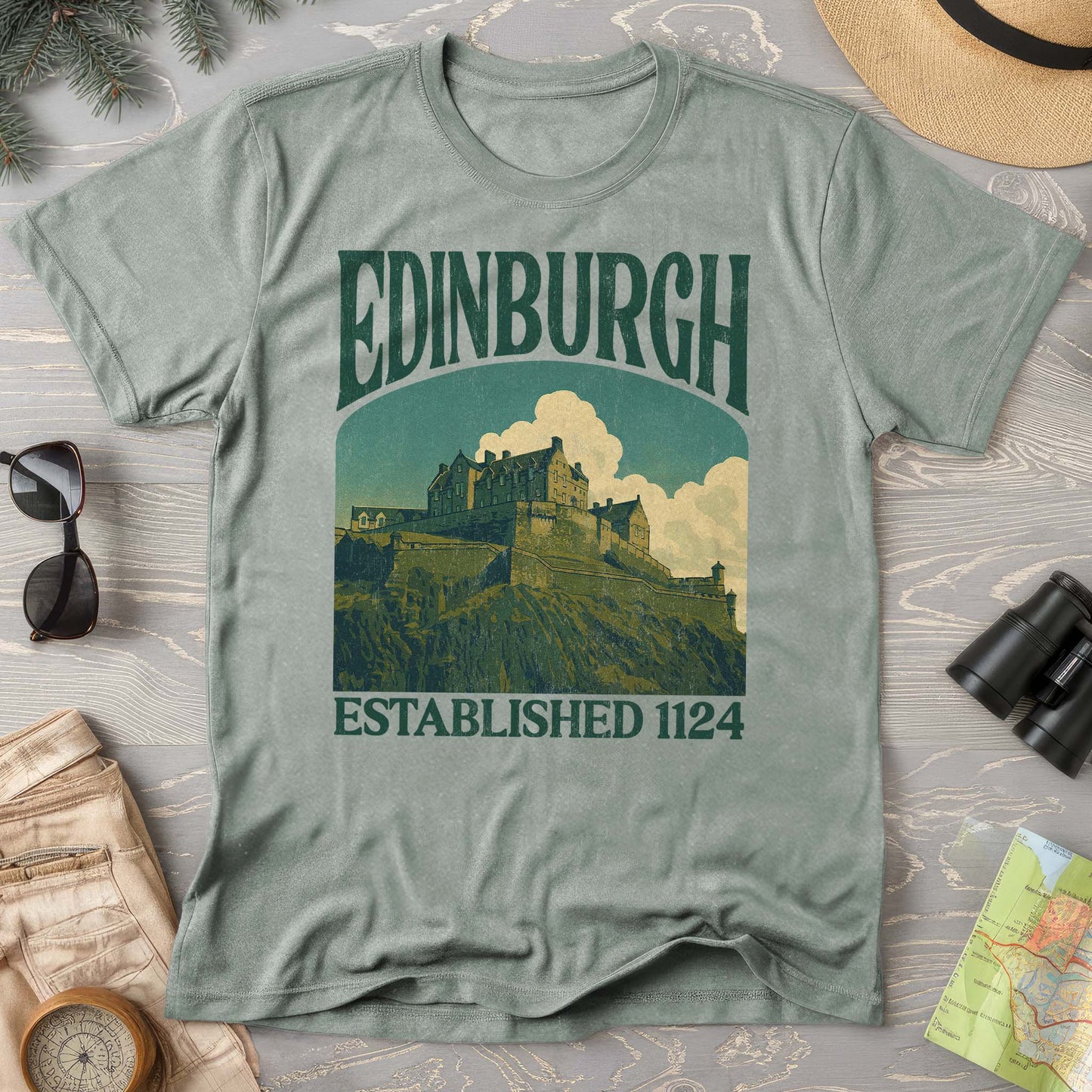 Edinburgh Scotland "Big and Bold" Comfort Colors T-Shirt