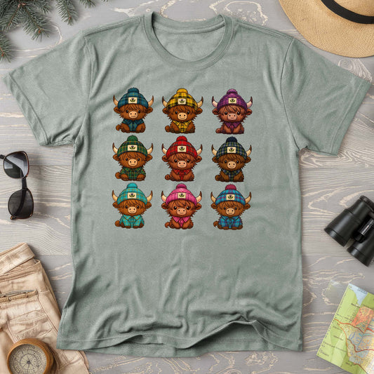 Tartan Highland Cows Comfort Colors T-Shirt