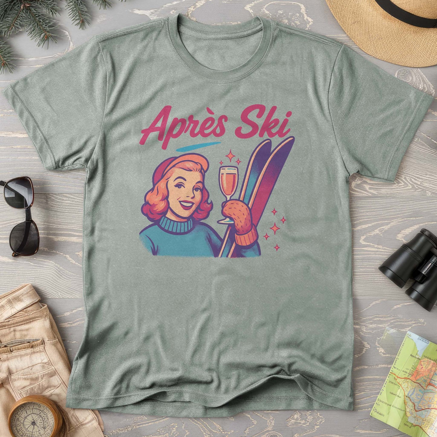 Apres Ski Retro 1950's Comfort Colors T-Shirt