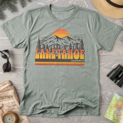 Lake Tahoe California Groovy Sunset Comfort Colors T-Shirt