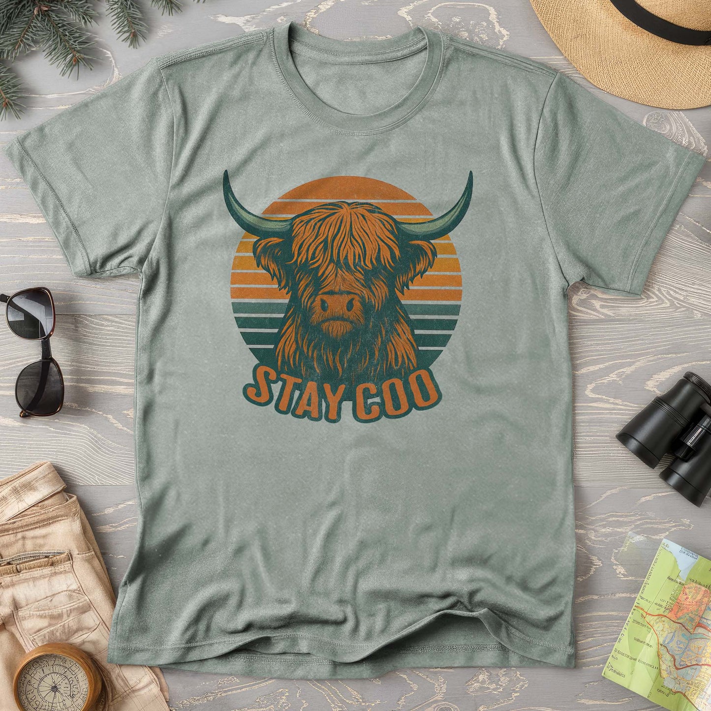 Highland Cow "Stay Coo" Comfort Colors T-Shirt