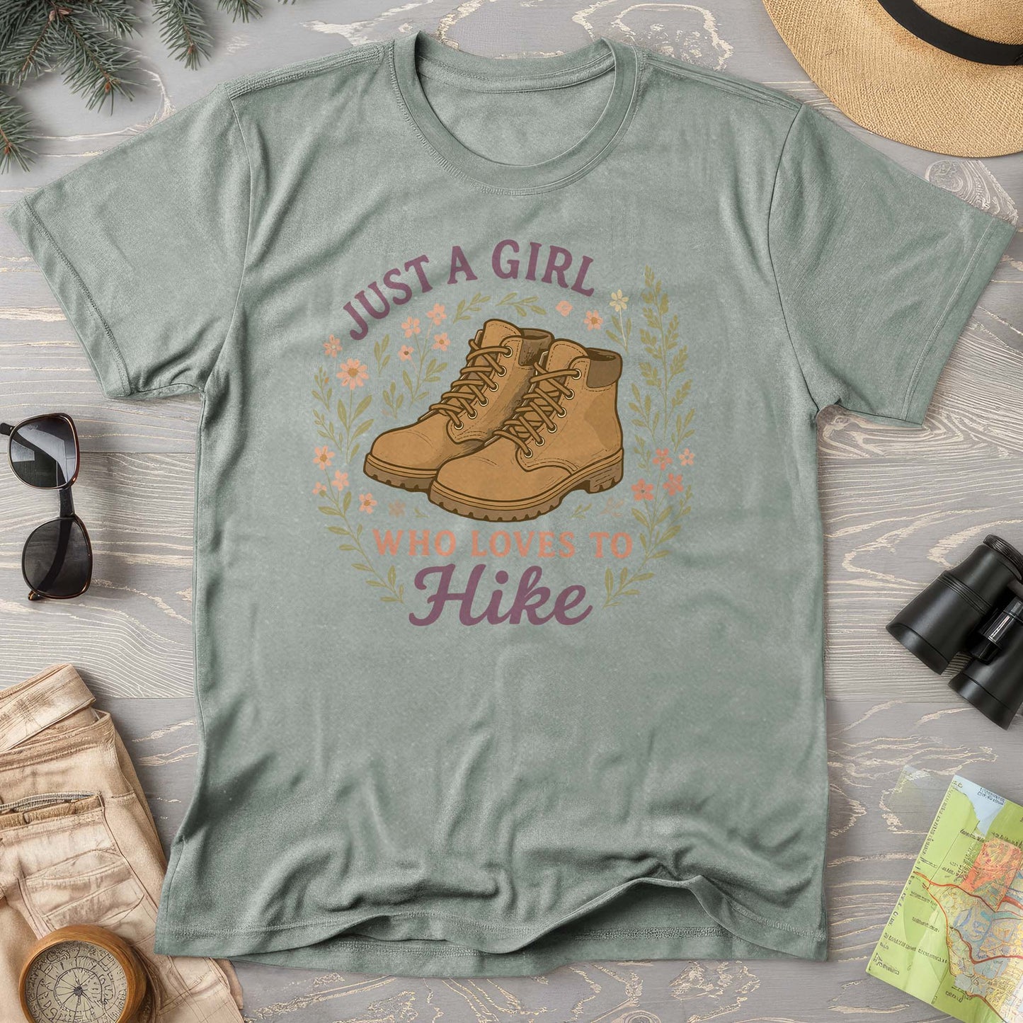 Just a Girl Who Loves to Hike Comfort Colors T-Shirt