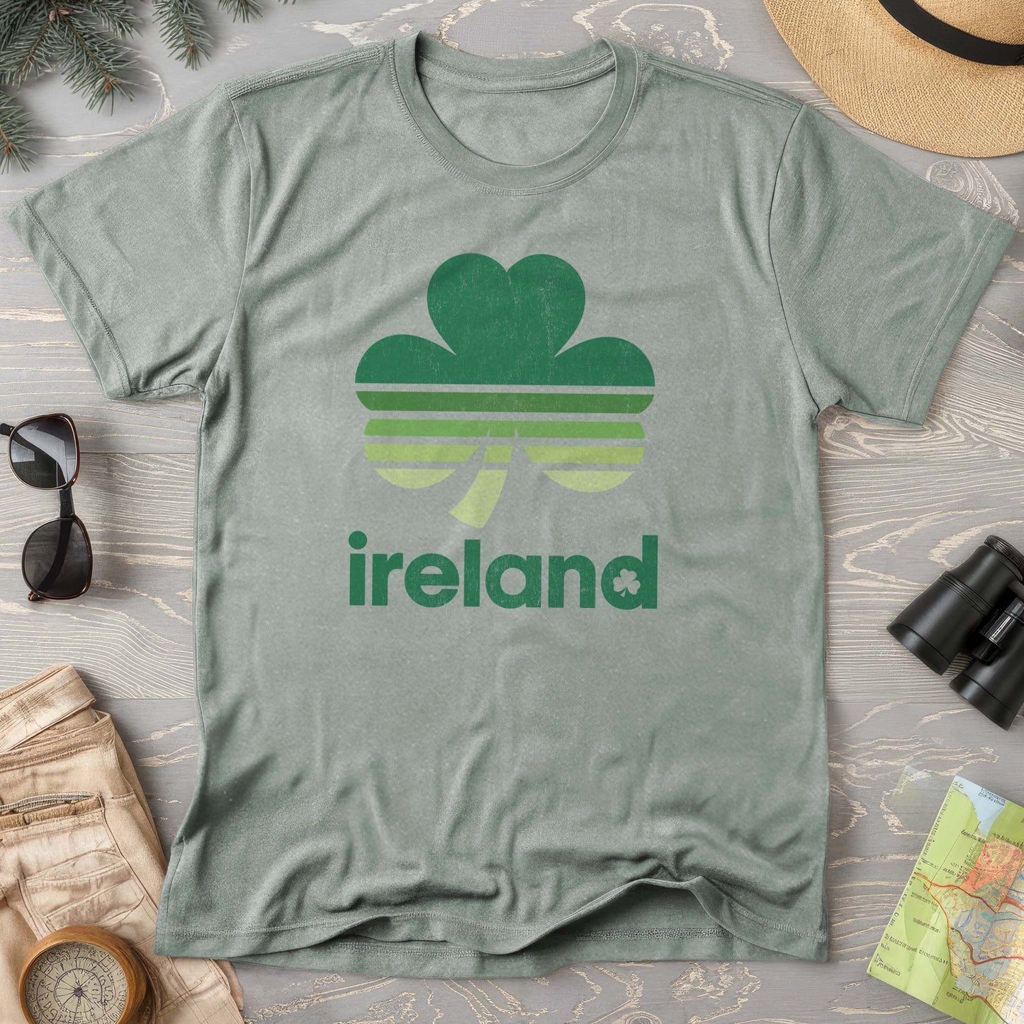 Ireland Retro Shamrock Comfort Colors T-Shirt