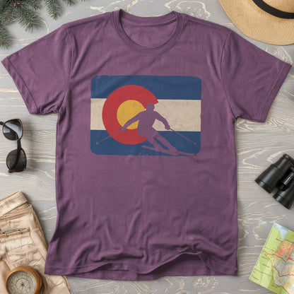 Colorado Flag Skier Comfort Colors T-Shirt