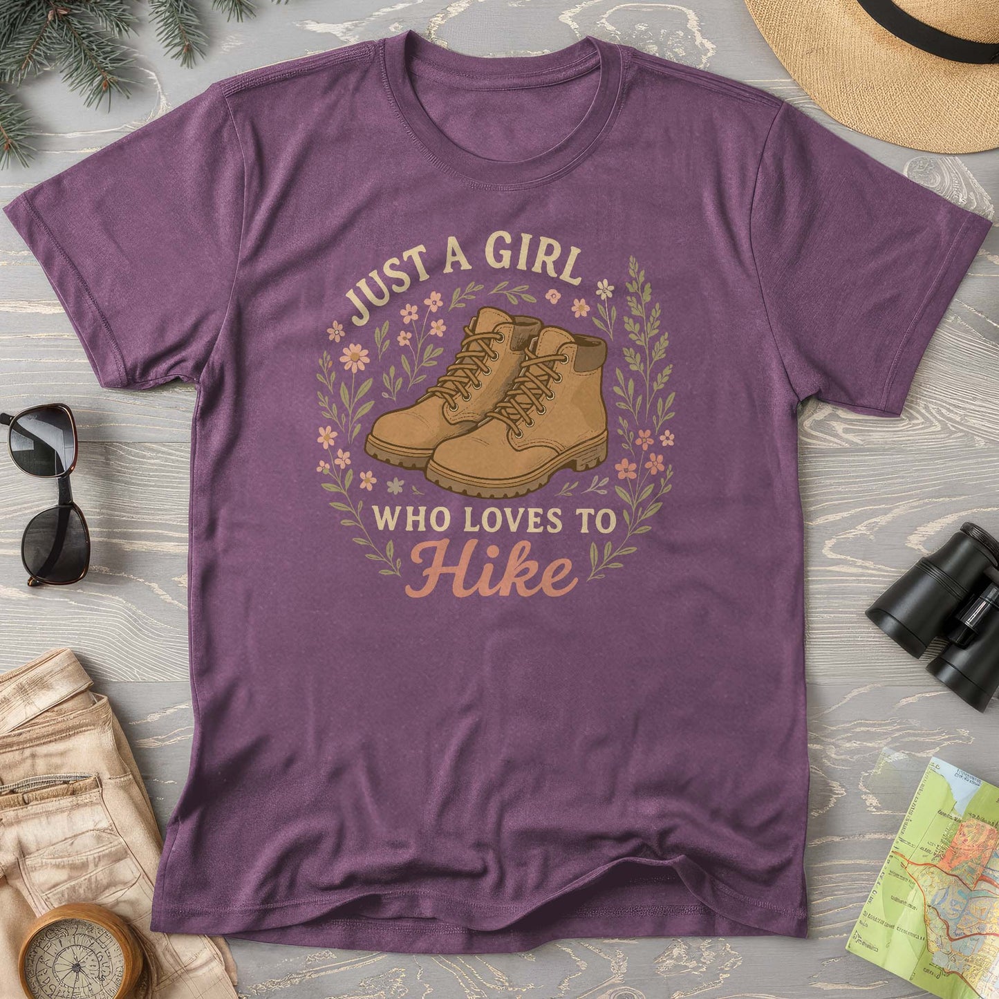 Just a Girl Who Loves to Hike Comfort Colors T-Shirt