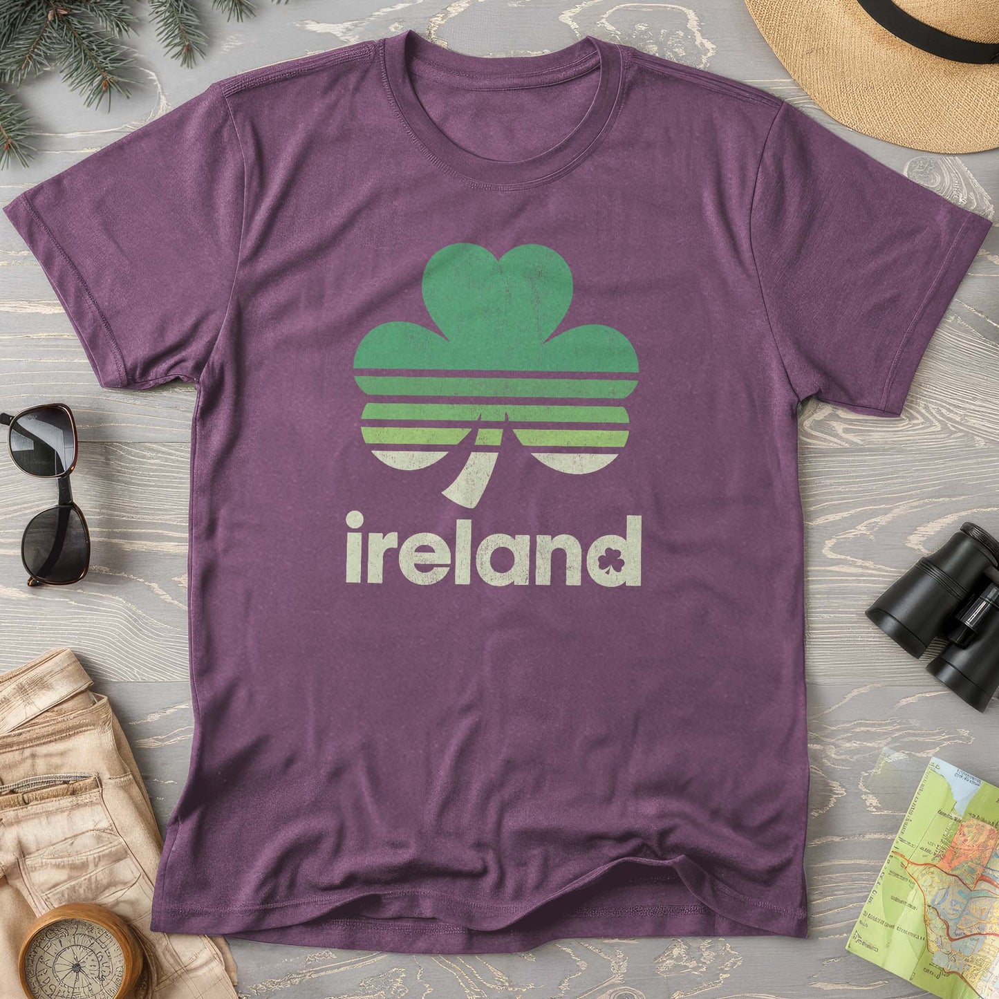 Ireland Retro Shamrock Comfort Colors T-Shirt