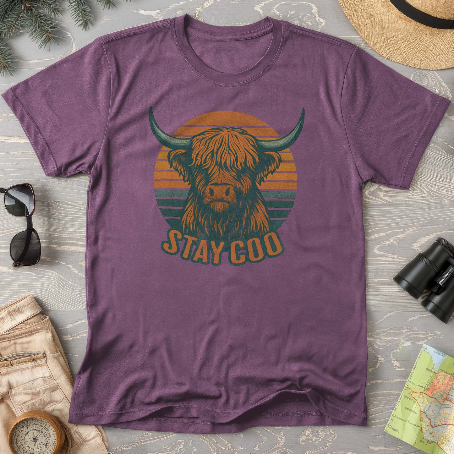 Highland Cow "Stay Coo" Comfort Colors T-Shirt