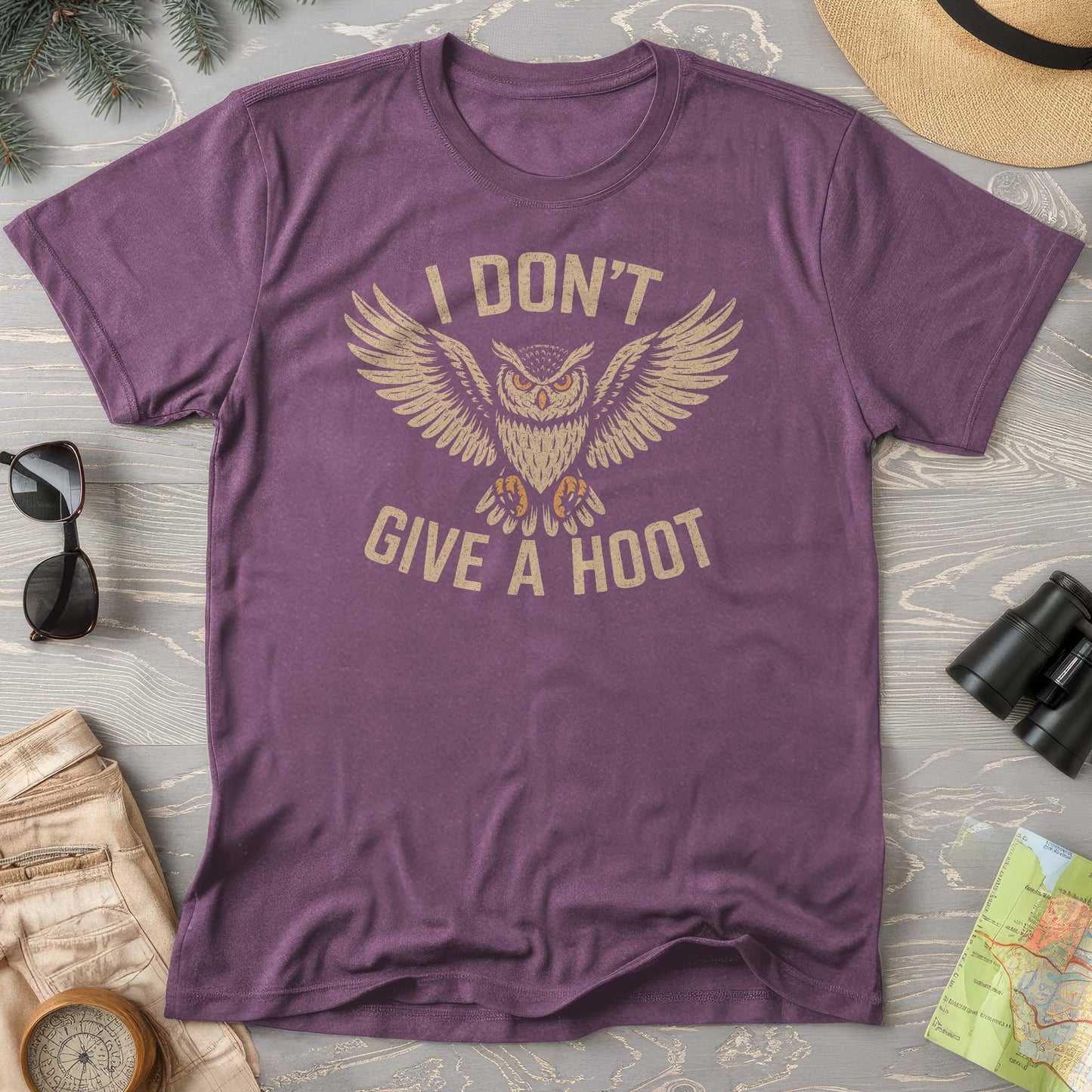 I Don't Give a Hoot "Vintage Owl" Comfort Colors
