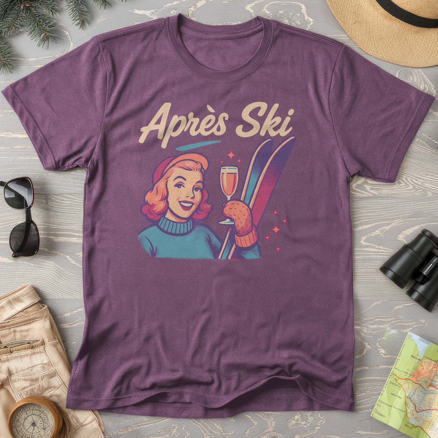 Apres Ski Retro 1950's Comfort Colors T-Shirt