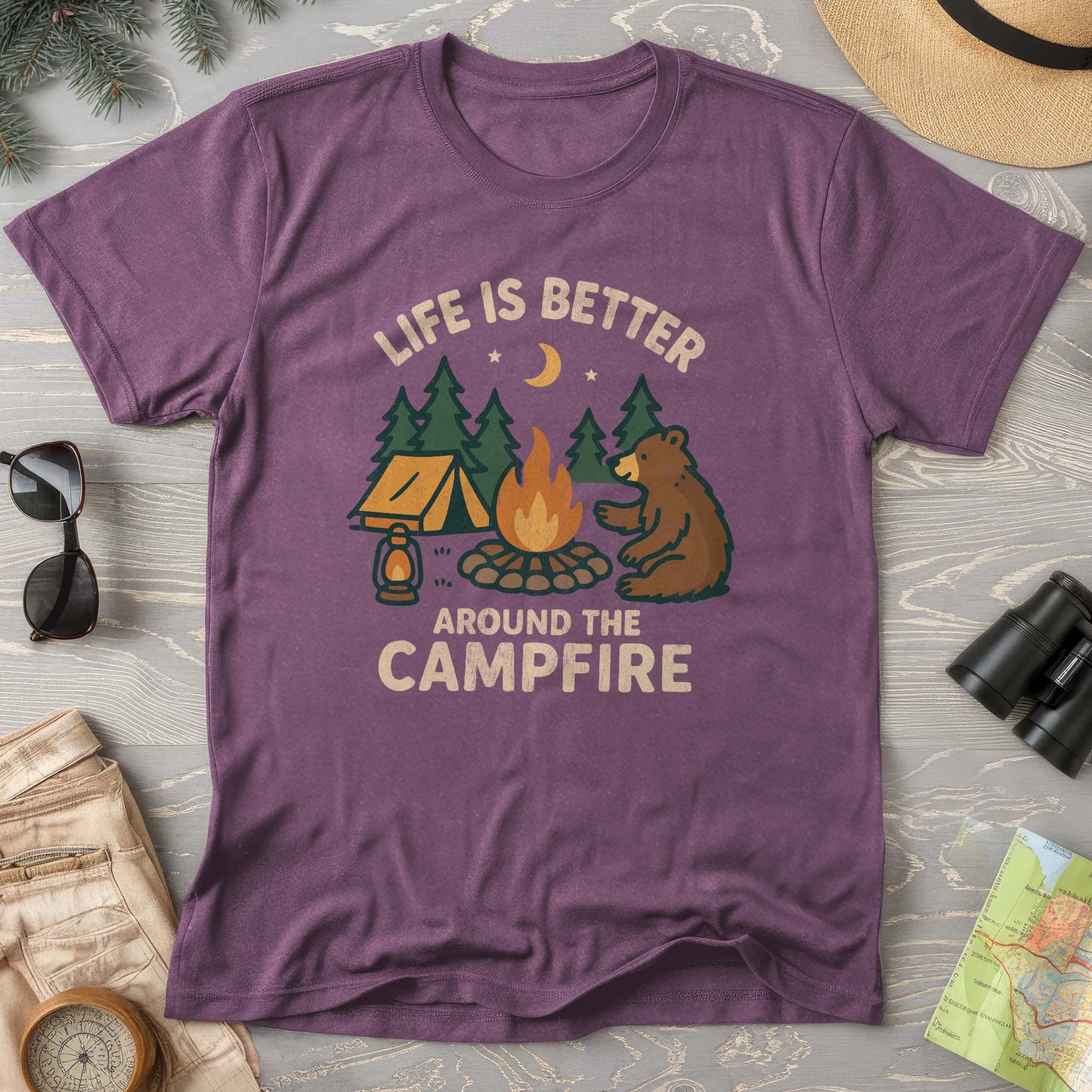 Bargain Bin Overstock! Around The Campfire "Happy Bear" T-Shirt