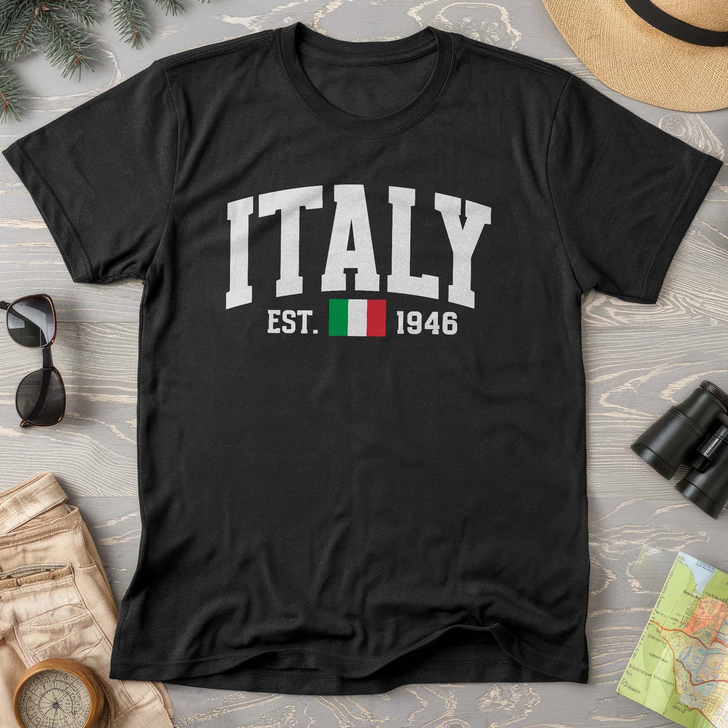 Italy Varsity Flag Comfort Colors T-Shirt