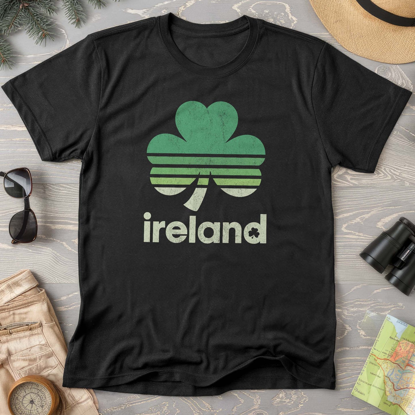 Ireland Retro Shamrock Comfort Colors T-Shirt