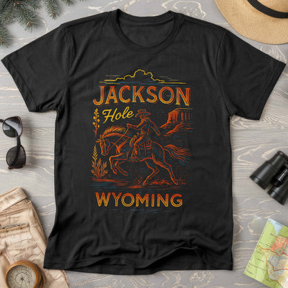 Jackson Hole "Linocut Cowboy" Comfort Colors T-Shirt