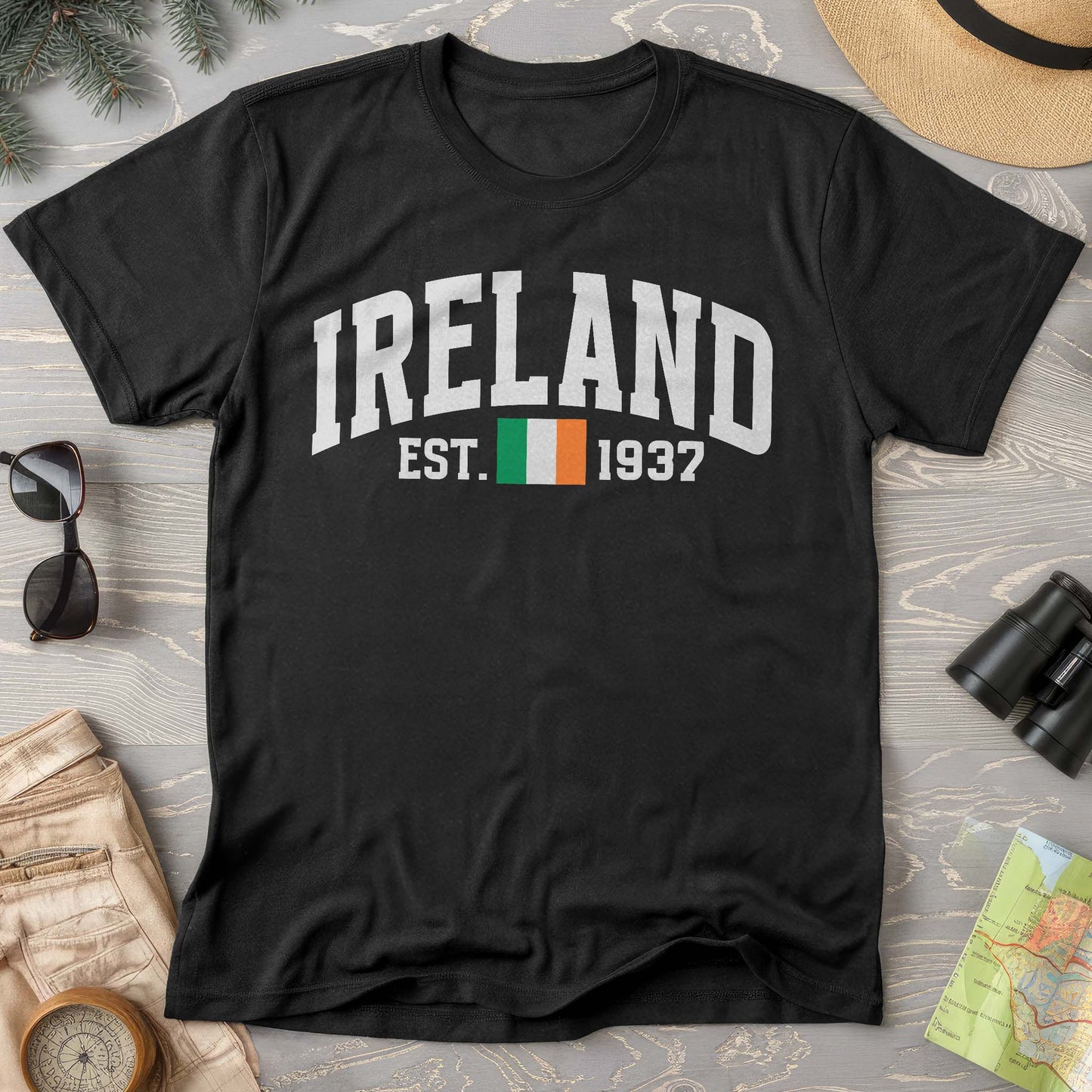 Ireland Varsity Flag Comfort Colors T-Shirt