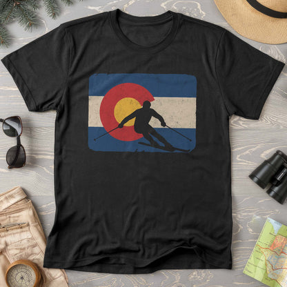Colorado Flag Skier Comfort Colors T-Shirt